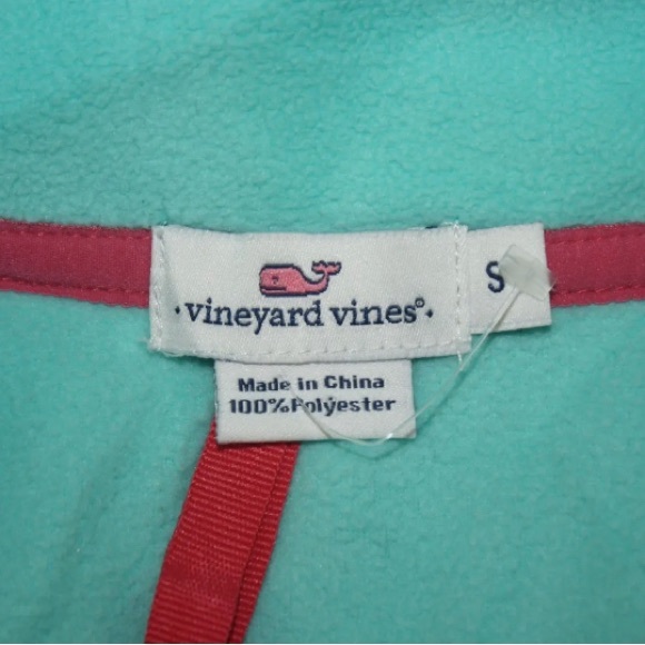 Vineyard Vines Womens Aqua Blue Full Zip Sleeveless Fleece Vest Size Small S - Picture 2 of 6